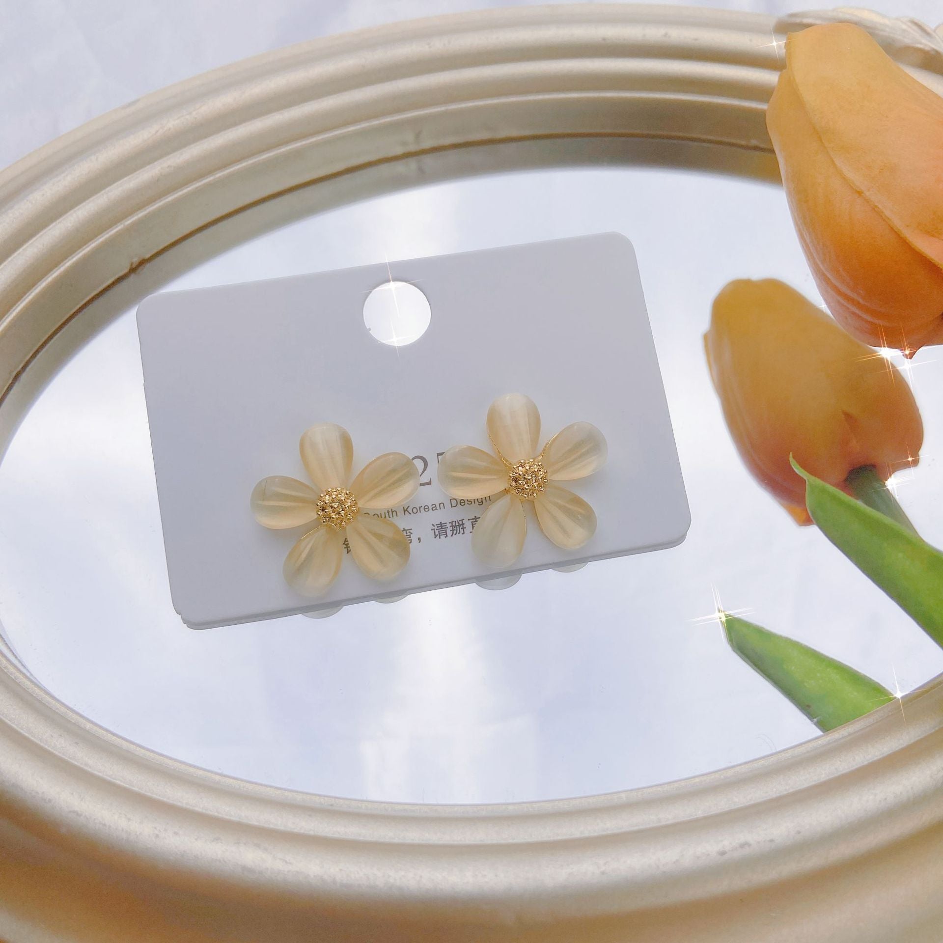 Pendientes De Aleación De Ópalo De Flor al por mayor